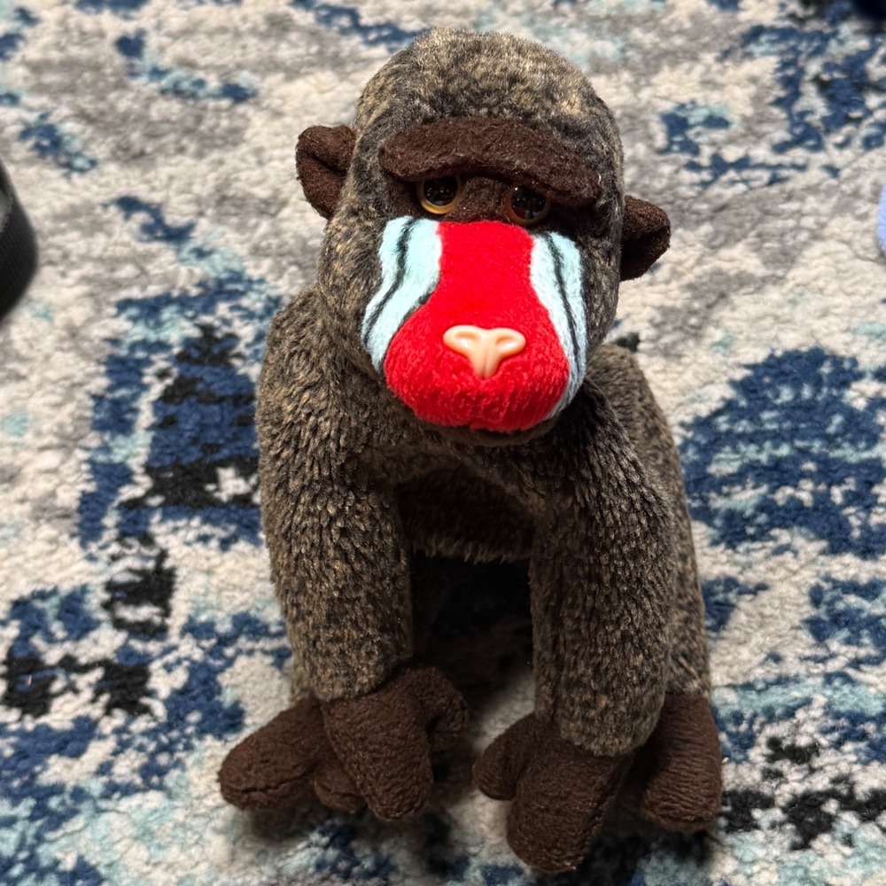 Ty Beanie Baby Cheeks The Baboon Monkey Plush 1999 Retired No Hang Tag